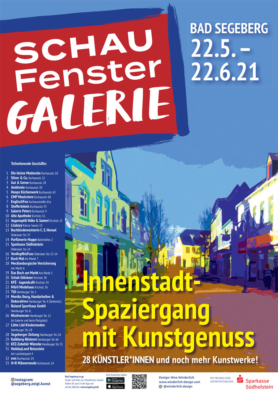 Teilnahme an der "Schau-Fenster-Galerie", Bad Segeberg